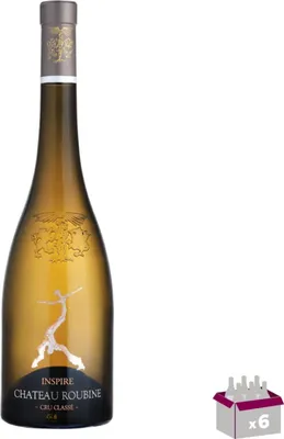 Image de 6 Chateau Roubine Cuvee Inspire Blanc 2024 Organic - AOP Cotes de Provence Cru classe - 6x75cL