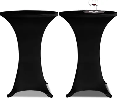 Produktbild von vidaXL Stehtischhussen 4 Stk. Ø 80 cm Schwarz Stretch