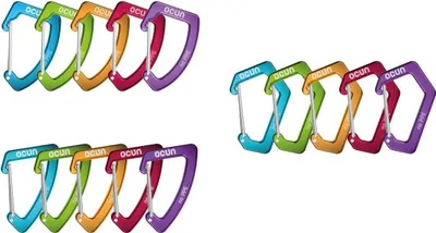 Mini-Karabiner im 180er-Pack von Ocun in verschiedenen Farben; geeignet für Klettern.