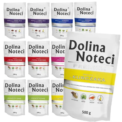 Zdjęcie produktu dla Dolina Noteci Premium Mix 6 Smaków Saszetki 12x500g Mokra Karma Dla Psa
