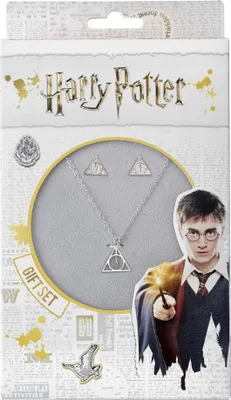 Obrázek produktu pro The Carat Shop Náhrdelník a náušnice Deathly Hallows Dárková sada – Harry Potter