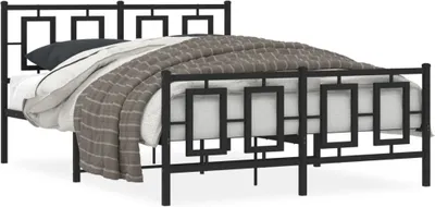 Obrázok produktu pre vidaXL Posteľný rošt s čelom a nohami kovový čierny 135x190 cm