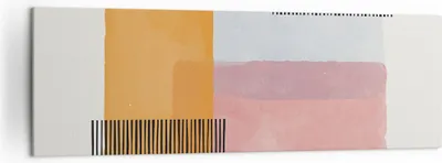 Produktbild von Bild auf Leinwand - Leinwandbild - Einteilig - Aquarell Rechtecke Linien - 160x50cm - Wand Bild - Wanddeko - Wandbilder - Leinwanddruck - Bilder - Wanddekoration - Leinwand bilder - AB160x50-4669