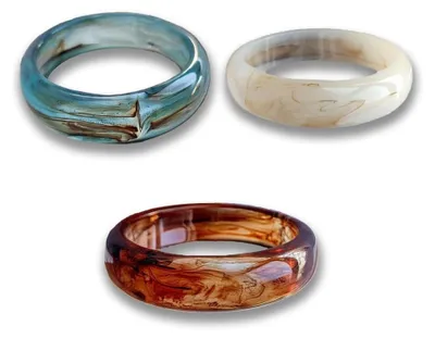 Productafbeelding van Set van 3 Acrylhars Armbanden voor Dames