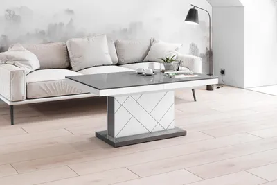 Produktbild von Design Couchtisch Tisch HM-333 Hochglanz höhenverstellbar ausziehbar