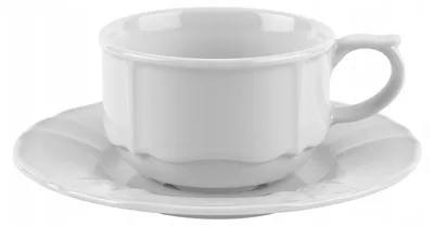 Produktbild von Lubiana Maria Porzellantasse mit Untertasse 190ml Weiß
