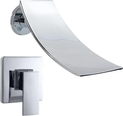 Produktbild von Waschbeck armatur, Wasserhahn Bad Gert, Wasserfall, Chrom, Hochdruck, mit Regulierung von Wasserfluss und Wassertemperatur