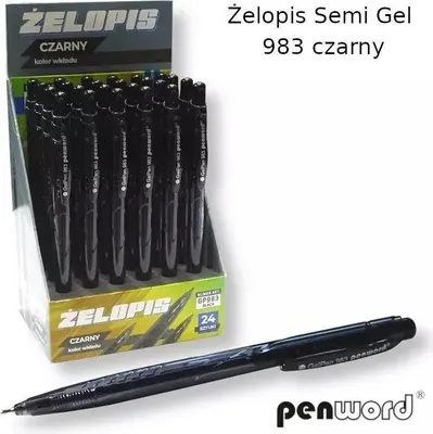 Produktbild von Semi Gel-Stifte, schwarz, 24 Stück