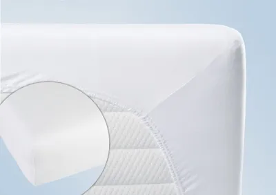 Produktbild von Biberna Spannbettlaken f. Boxspringbett weiß 80x190 cm - 100x210cm