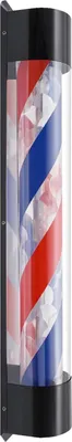 Image de Panneau lumineux LED en forme de manche à raser - Applique murale pour salon de coiffure - 90 x 13 cm - Boîtier en métal - Fixation murale - Panneau lumineux pour barbiers