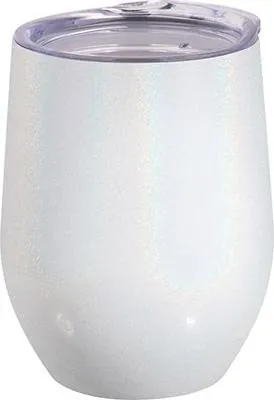 Produktbild von Edelstahlbecher für Sublimation mit Glitzer-Effekt in 360ml - WHITE
