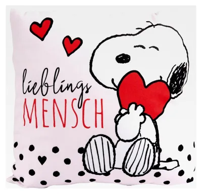 Produktbild von Peanuts Dekokissen Snoopy - Lieblingsmensch - Zierkissen 30 x 30 cm