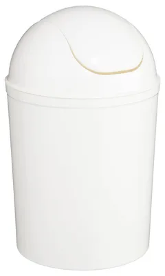 Produktbild von Runder Abfallkorb, Swing, weiß, 7L