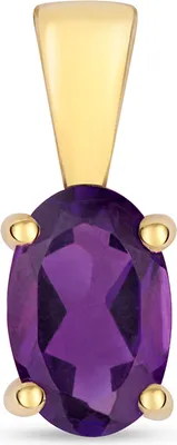 Image de Pendentif Femme Or 375/1000 avec Améthyste - 11mm*4mm; TRS3384