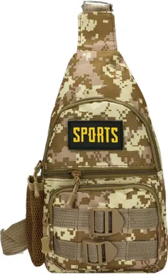Produktbild von Camouflage-Brusttasche mit grossem Fassungsvermoegen, Outdoor-Umhaengetasche mit mehreren Taschen fuer Outdoor-Camping-Wandern