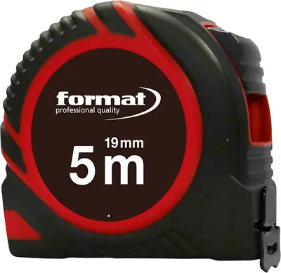 Produktbild von FORMAT Taschenbandmaß mit Magnet 8 m x 25 mm, Länge:5 m