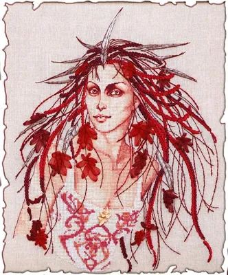 Produktbild von Nimue Kreuzstich Set "Nimue Sepia", Zählmuster, 30K, 26x35cm