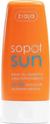 Zdjęcie produktu dla Ziaja Sopot Sun, krem do cery fotowrażliwej SPF25, 60ml