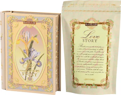 Produktbild von BASILUR Ceylon Schwarzer Tee mit grünem Tee, Hibiskus und Mandel-Rosenaroma 100 g