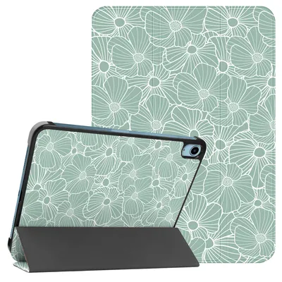 Produktbild von imoshion Design Trifold Bookcase für das Apple iPad 11 (2025) 11 Zoll A16 / iPad 10 (2022) 10,9 Zoll – Botanica