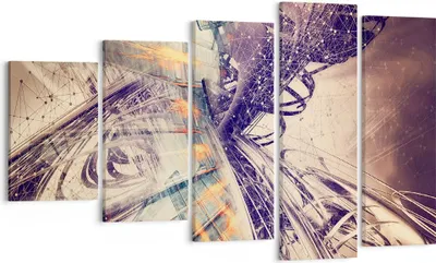 Produktbild von Bild auf Leinwand - Leinwandbild - Abstraktion modern - 100x60cm - Wand Bild - Wanddeko - Leinwanddruck - Bilder - Kunstdruck - Wanddekoration - Leinwand bilder - Wandkunst - EG100x60-4057