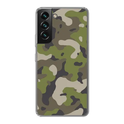 Produktbild von MuchoWow® Handyhülle Schutzhülle Hülle für Samsung Galaxy S22 Camouflage-Muster mit militärischen Farben Silikon Softcase Handy Hülle - Mobiltelefonhülle