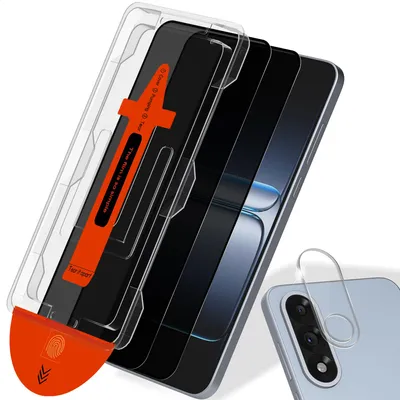 Zdjęcie produktu dla 2-pak OnePlus Nord 5 Privacy Szkło ochronne na ekran & 1-pak ochrona obiektywu - Szkło hartowane | [Automatyczna instalacja] - Bez bąbelków