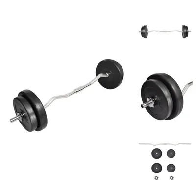 Image de Ensemble barre d'haltère long curl 30kg, disques d'haltères - Haltères & Poids