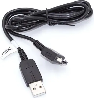 Produktbild von vhbw USB Kabel kompatibel mit Sony Playstation Vita PCH-1006 Spielekonsole - 2in1 Datenkabel / Ladekabel 1,2m Lang