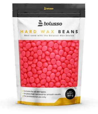 Image de Bolusso Wax Perles à la fraise 100 g | Cire dépilatoire pour une peau lisse | Perles de cire chaude pour une épilation précise à domicile