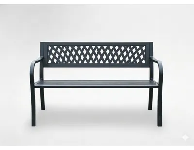 Productafbeelding van Buitenbank FERONA 125 cm zwart staal design tuin terras