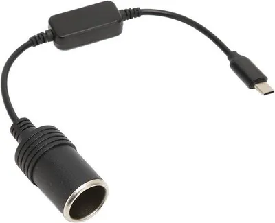 Obrázek produktu pro Adaptér USB-C 12 V DC – výstup do auta 12 V 3 A – samec USB-C na 12 V zapalovač