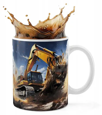 Image de Kubek Ceramiczny 330Ml Druk - Maszyny Budowlane