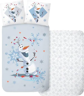 Produktbild von Frozen Olaf Bettbezug 100 x 135 cm - Baumwolle - 40 x 60 cm