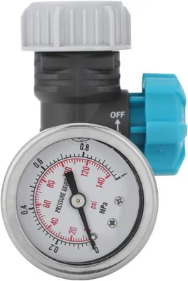 Produktbild von Famanu Druckregler mit Manometer - für Gartenschlauch und Bewässerungssysteme