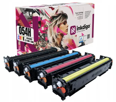 Produktbild von Inkdigo Tonerset CRG054 für Canon i-SENSYS LBP-621Cw, LBP-623Cdw, LBP-640C, MF640C – CMYK,