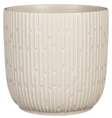 Produktbild von Mica Decorations Pflanzentopf - Blumentopf - Keramik - matt weis - D19 - H18 cm