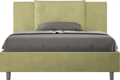 Produktbild von ITYHOME - Gepolstertes Bett mit Lattenrost 140x210 mit Mikrofaserbezug Grün Appia