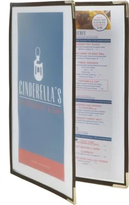 Image de Chemise pour menus Securit CRYSTAL A4 pour 4 feuilles 3 pièces