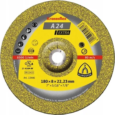 Obrázek produktu pro Klingspor brusný kotouč na kov 180 mm x 6,0 mm x 22,2 mm a24 extra