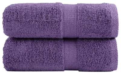 Zdjęcie produktu dla vidaXL Premium ręczniki dla gości SOLUND 2 szt. Fioletowy 30x50 cm 600 g/m²
