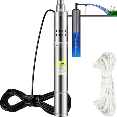 Image de Pompe submersible - Débit de 35 litres par minute - 550 W - Hauteur de refoulement maximale de 108 mètres