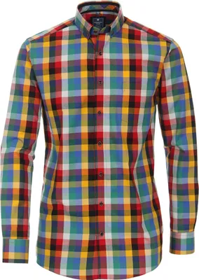 Produktbild von REDMOND Langarmhemd Schwarz/Bunt kariert 3XL Modern Fit