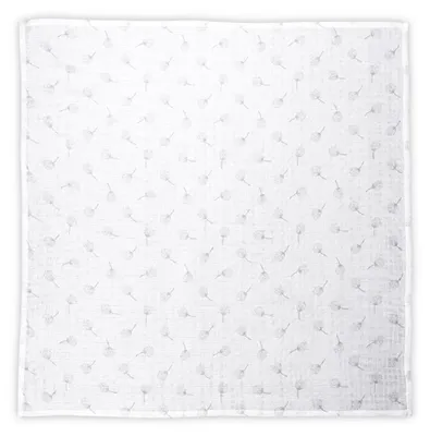 Immagine prodotto di Coperta Lorelli, coperta per neonato in mussola di cotone, dimensioni 80 x 80 cm, dalla nascita bianco grigio