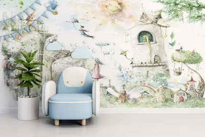 Zdjęcie produktu dla DECO WALLS Fototapeta do pokoju dziecięcego Bajkowa kraina - Wyjątkowa trwałość XXL 148x220 cm