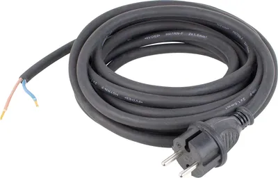 Produktbild von as-Schwabe Bohrmaschinen Anschlusskabel 5m Gummi 2x1,0mm² 230V 16A Schwarz IP44