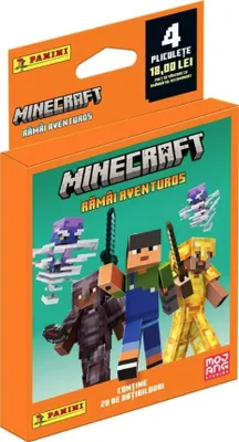 Produktbild von Set Aufkleber Panini Minecraft Stay Adventurous Ecoblister mit 4 Beuteln