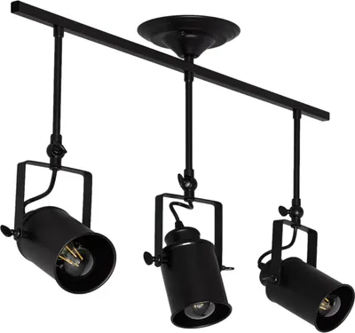 Zdjęcie produktu dla Lampa wisząca Retro czarna 3xE27x20W metal wym:43x70x16cm IP20 Abruzzo