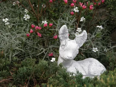 Produktbild von Garten Dekoration Bambi Terrasse Stein Figuren Figur Deko Statue Skulptur 103021