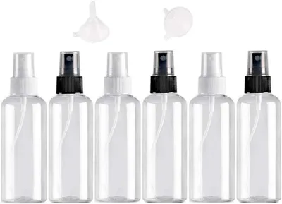 Produktbild von Stück * 50 ml leere, transparente Kunststoff-Sprühflaschen mit feinem Nebel – Reise-Zerstäuber-Set